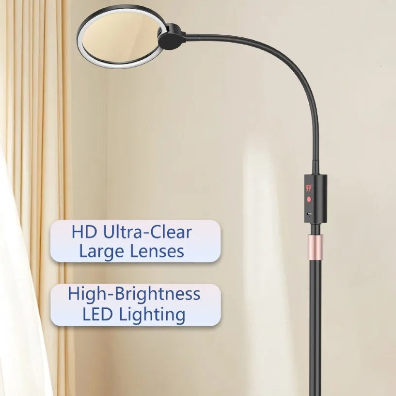 Ground Mounted Magnifying Glass with Light Vision Assistance for Elderly Reading Magnifying Glass Peaceful Pleasures Health and Wellness