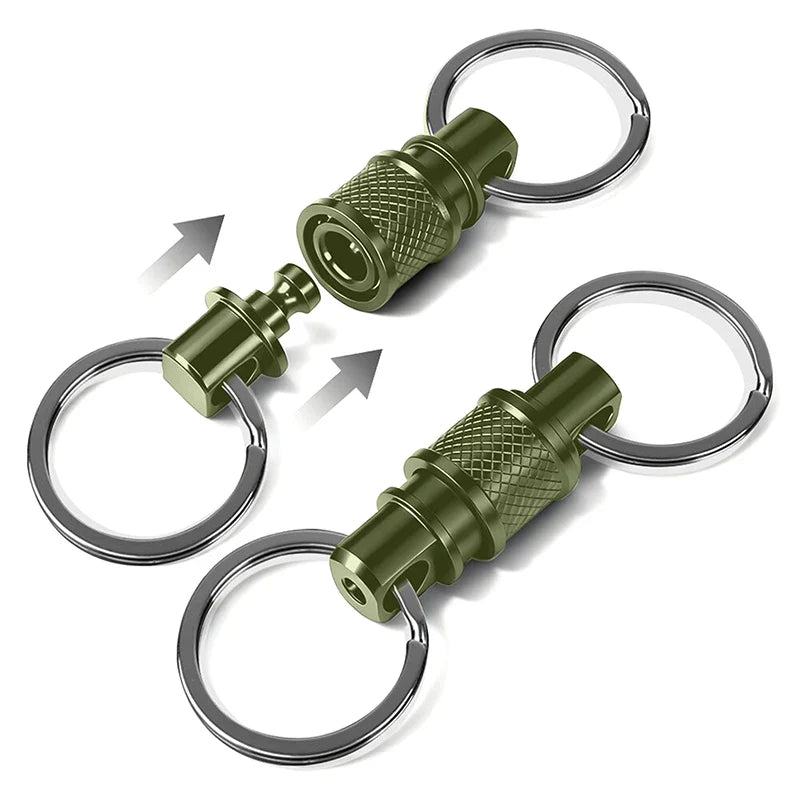 360° Quick-Release Aluminum Keychain Clip | Bag Organizer