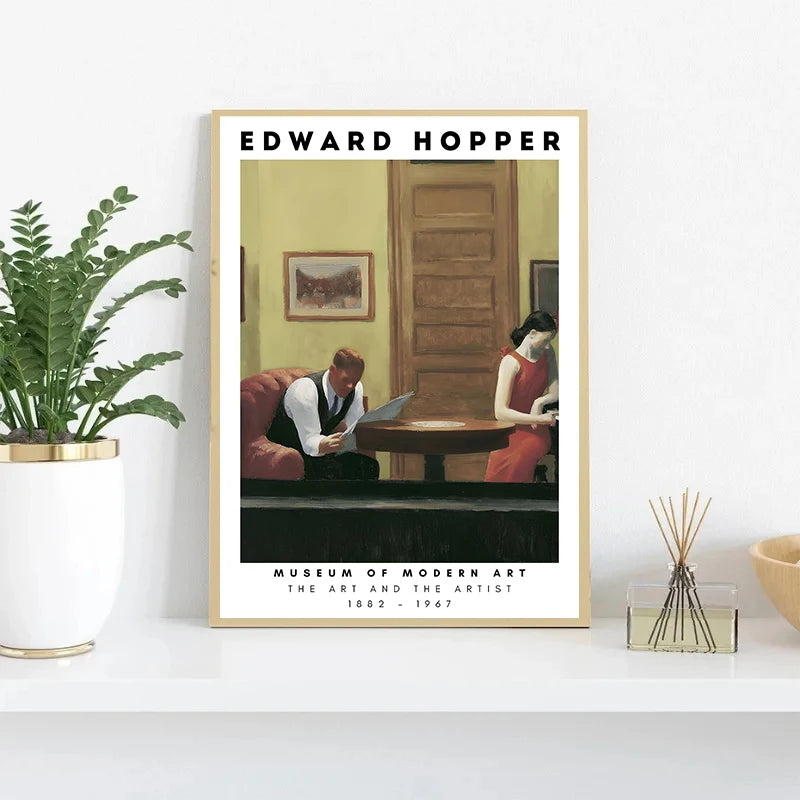 Edward Hopper Museum Exhibition Abstract Posters and Prints Canvas Painting Wall Art Picture for Living Room Home Decor Cuadros Peaceful Pleasures Health and Wellness