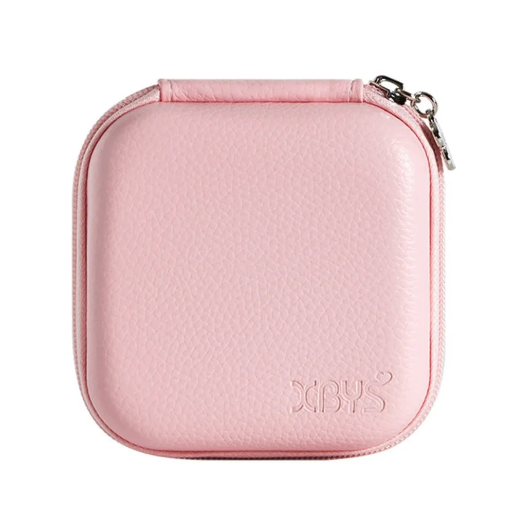 Portable EVA Digital Storage Bag Shockproof Protective Charger Storage Bag Prevent Scratches Wear-resistant Peaceful Pleasures Health and Wellness Pink