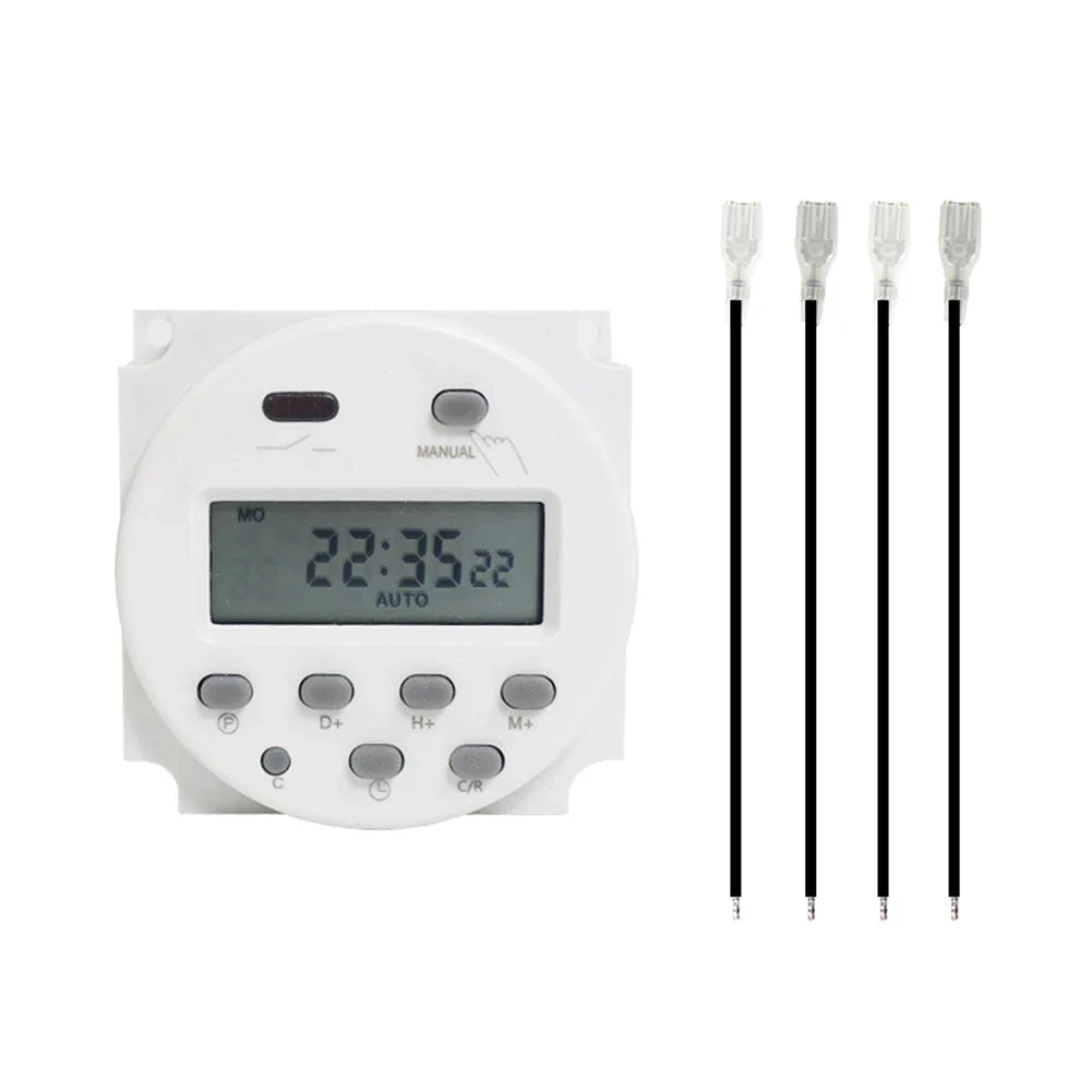 12V 16A Programmable Digital LCD Timer Switch – 16 On/Off