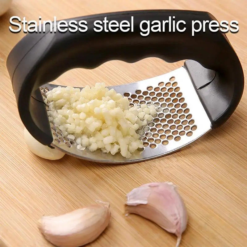 Stainless Steel Garlic Press Crusher Manual Garlic Mincer Chopping Garlic Tool Professional Garlic Mincer Kitchen Accessories Peaceful Pleasures Health and Wellness