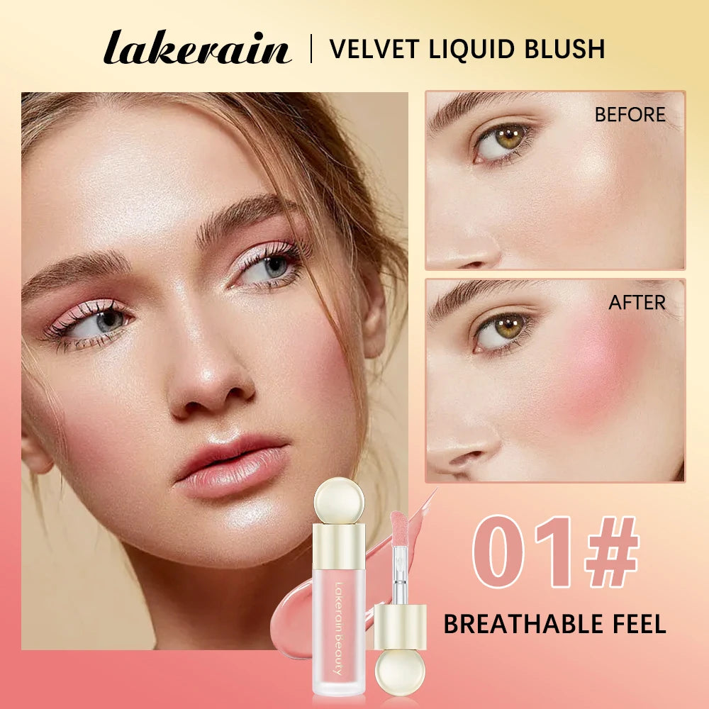 Matte Liquid Blush Velvet Blusher Orange Peach Face Pigment Lasting Beauty Natural Cheek Tint Cream Blush Makeup Maquiagem7.5ml Peaceful Pleasures Health and Wellness