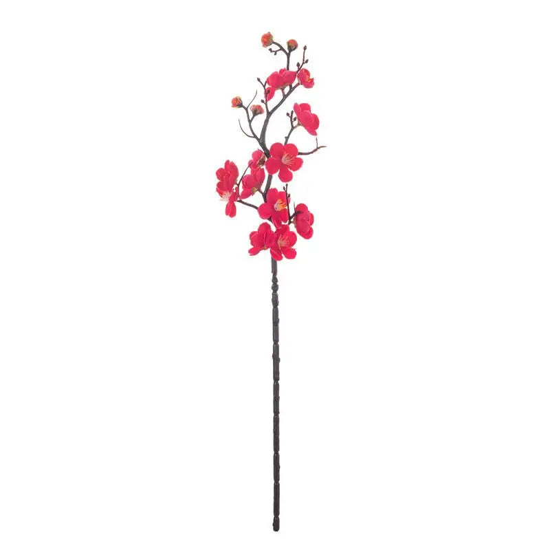 Silk Plum Blossom Peach Branch Artificial Flowers – Home Decor