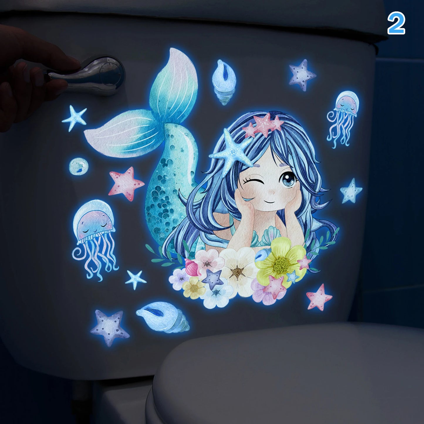 Glow-in-the-Dark Animal Toilet Sticker | Fun Bathroom Decor