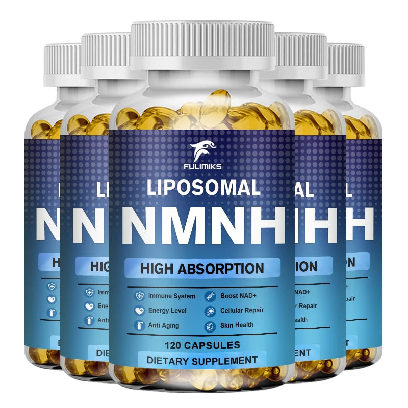 Fulimiks NMNH Supplement Capsules, with Resveratrol, PQQ, Support Immune, Vitality, Cellular Repair Peaceful Pleasures Health and Wellness 5BOX 120pcs Hot Sale