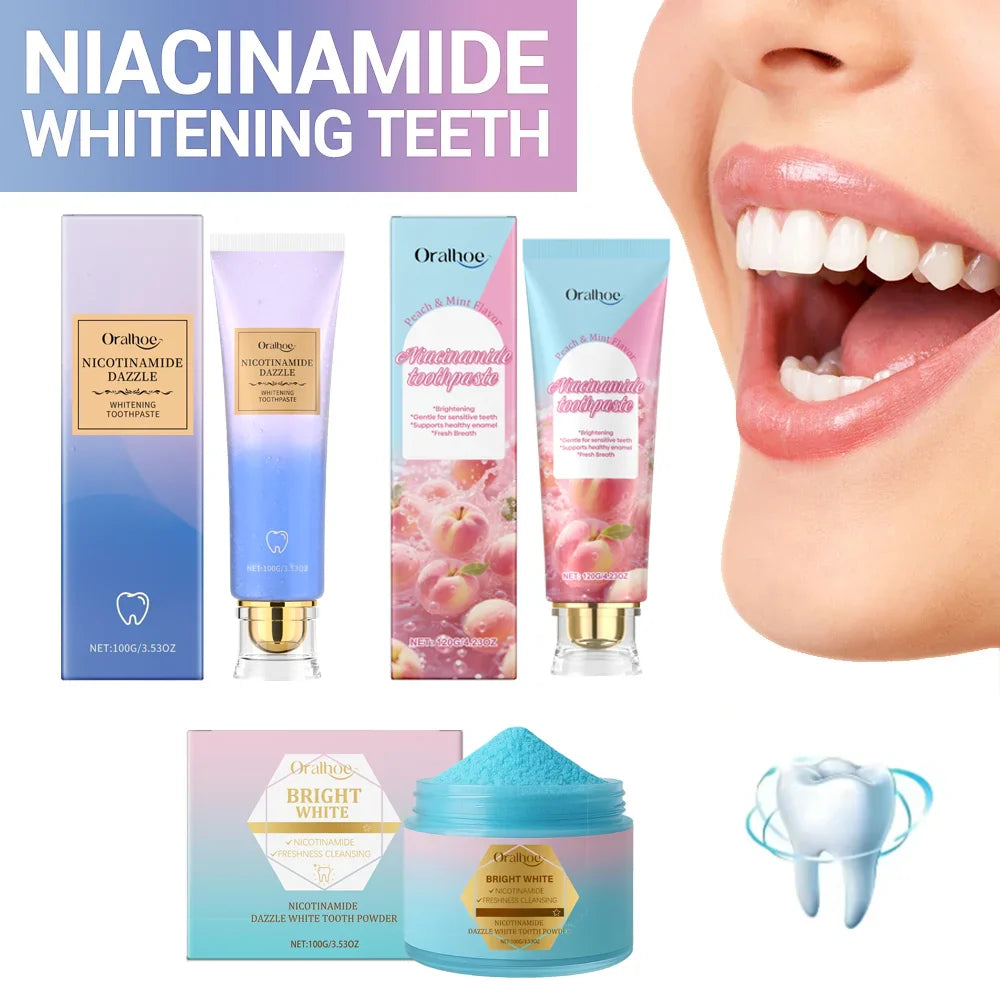 Oralhoe Nicotinamide Teeth Whitening Powder | Fresh Breath