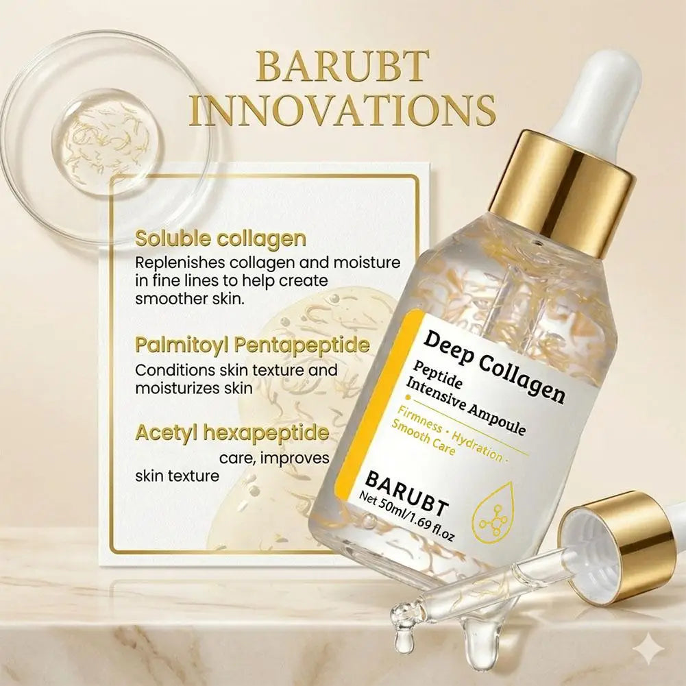 Korean Silk Collagen Essence Serum Deep Peptide Intensive Revitalizing Face Cream Anti-Wrinkle Firming Lifting Skin Care 40/50ml Peaceful Pleasures Health and Wellness