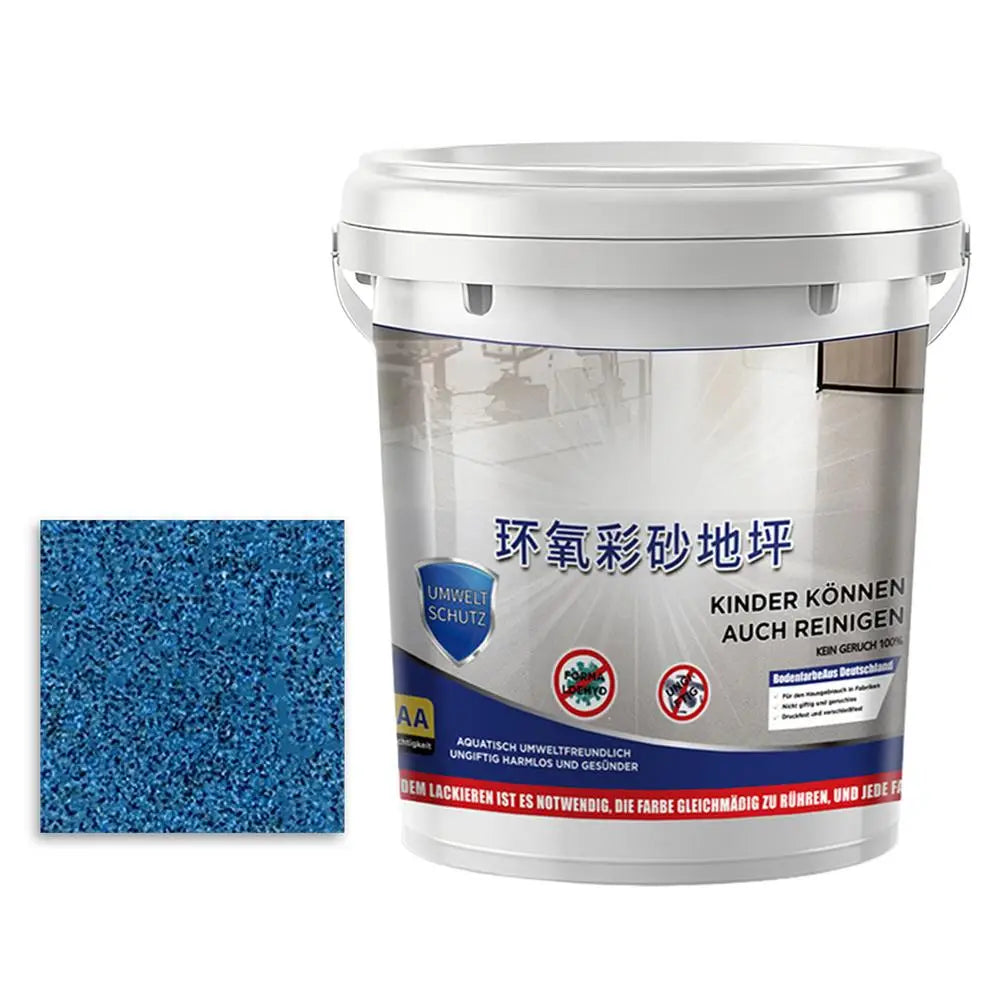 Epoxy Sand Floor Paint Quick Drying High-Gloss Self-Leveling Concrete Coating for Indoor Garage Shower Room Home Building Peaceful Pleasures Health and Wellness B
