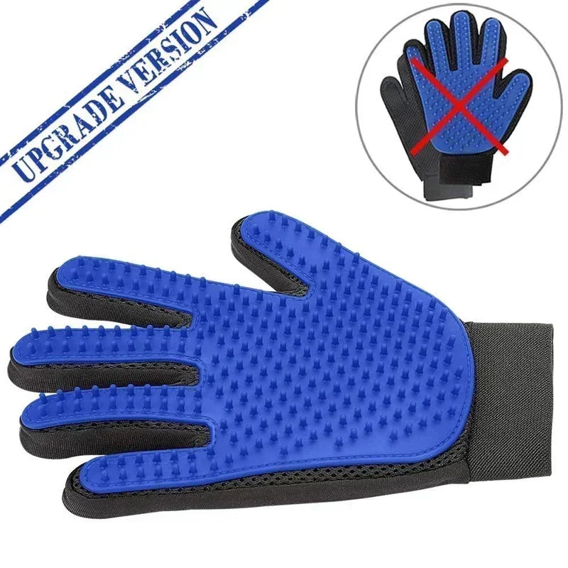 Silicone Pet Grooming Glove – Cat & Dog Hair Removal Brush