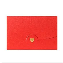 (20 pieces/lot) 10.5*7CM Small Greeting Card Name Card Envelope Hot Stamping Love Pearlescent Paper Mini Envelopes Peaceful Pleasures Health and Wellness 20pcs Red