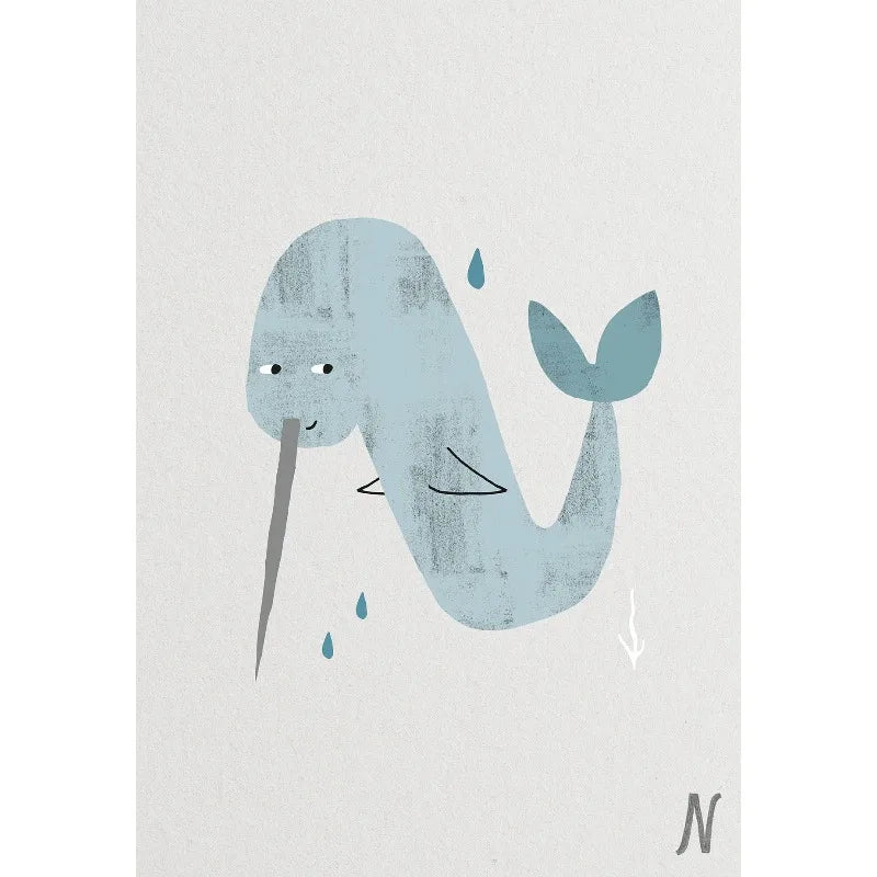 ABC Animal Alphabet Canvas Wall Art for Kids Nursery Room