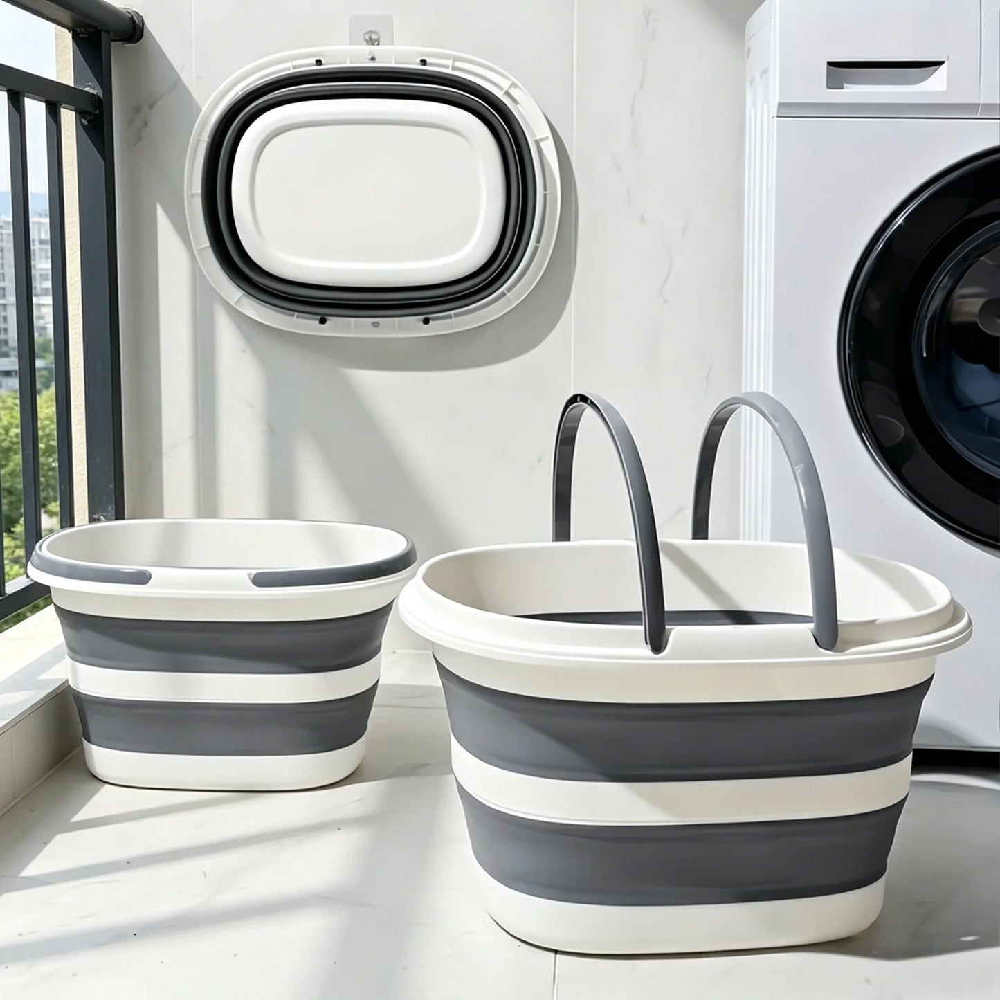 16L Collapsible Mop Bucket – Foldable Portable Wash Basin
