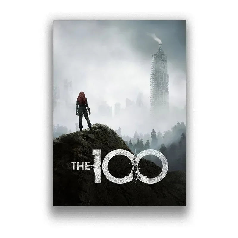 The 100 Season TV Series Minimalist Aesthetics Canvas Painting, Modern Print Wall Art for Living Room Home Decor Peaceful Pleasures Health and Wellness 12 40x60cm Unframed