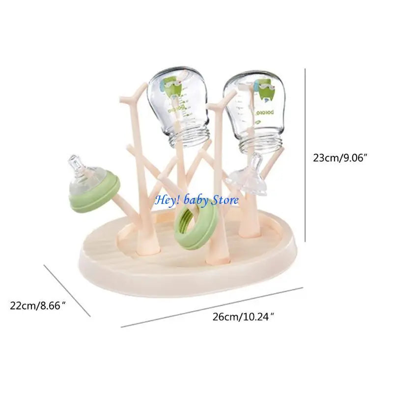 Baby Bottle Drying Rack with Drip Tray | BPA-Free Holder