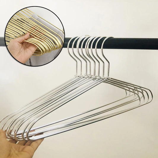 10pcs Silver/Gold Hanger For Clothes Aluminum Alloy Durable Clothes Hanger For Coats Skirts Pants Dress Peaceful Pleasures Health and Wellness
