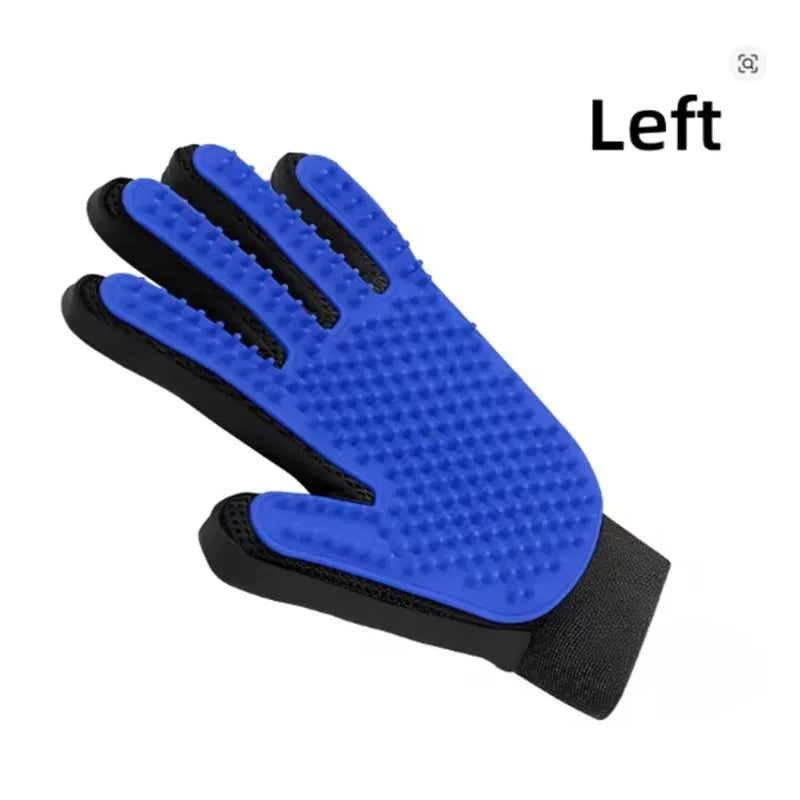 Pet Hair Glove Comb Pet Dog Cat Grooming Cleaning Glove Deshedding Hair remover Massage Brush Animal Supplies Cat Accessoies Peaceful Pleasures Health and Wellness left