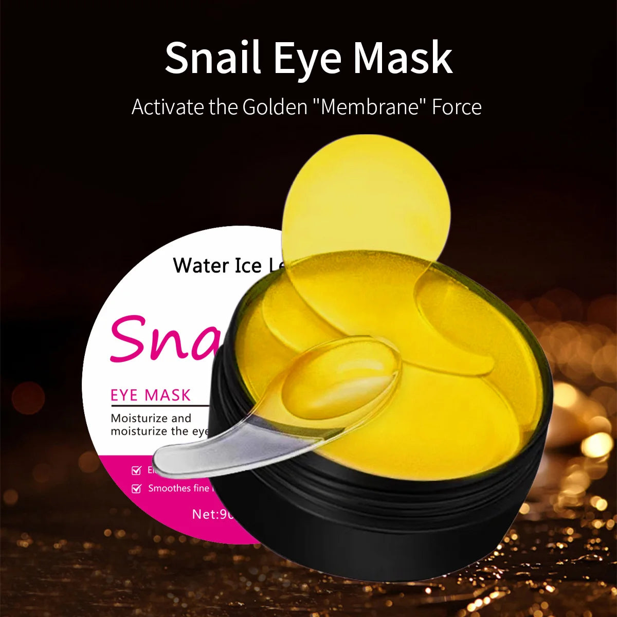 Snail Collagen Eye Mask | Glycerin & Panthenol | 60 Patches Under Eye Mask Peaceful Pleasures Health and Wellness