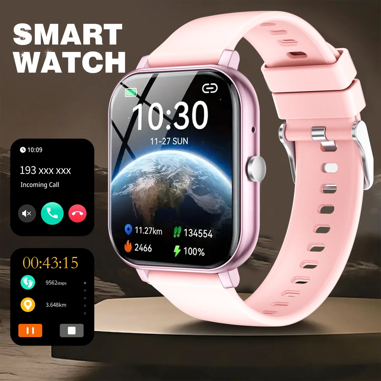 LOMAXFR 1.83" HD Smartwatch – BT Calling & Sports Tracking