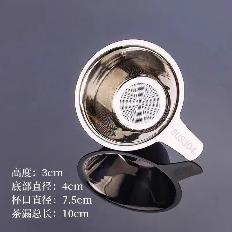Tea drain 304 stainless steel tea filter tea filter high-end tea filter tea set accessories tea filter Peaceful Pleasures Health and Wellness Silver