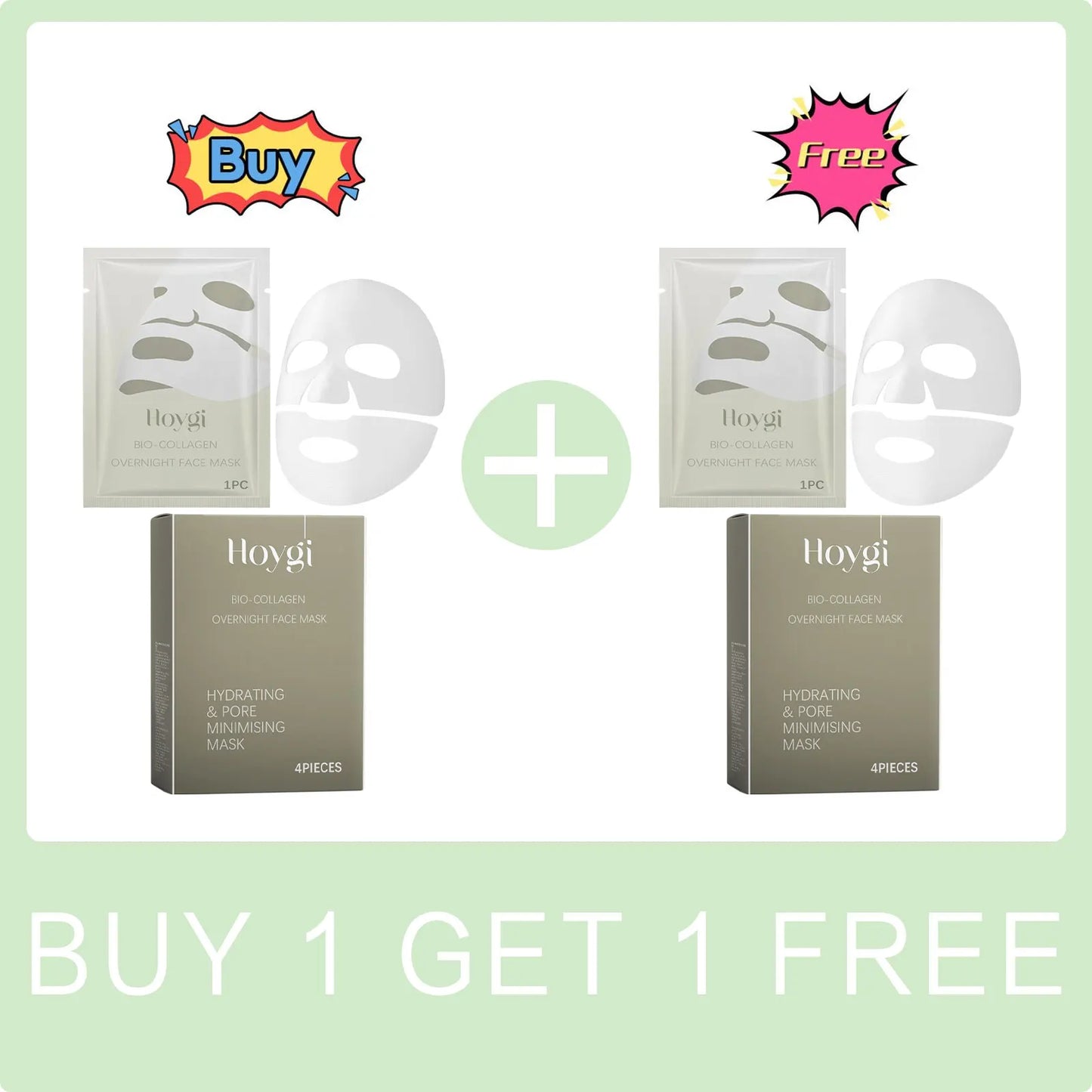 Bio Collagen Face Mask Lifting Firming Anti-aging Shrink Pore Brightening Korean Skin Care Moisturizing Refreshing Sheet Mask Peaceful Pleasures Health and Wellness Buy 1 Get 1 Free