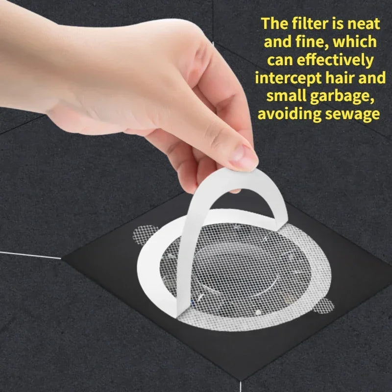 Disposable Drain Hair Catcher Stickers | Shower Mesh Filter Drain Hair Catcher Peaceful Pleasures Health and Wellness