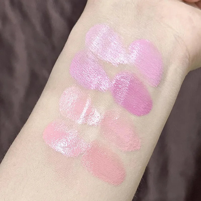 DIKALU 4-Color Cream Blush Palette – Pink Peach Natural Glow