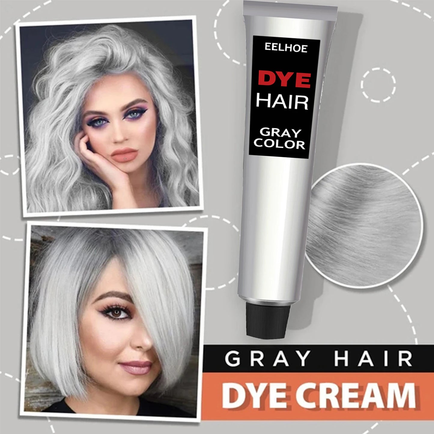 Eelhoe Grandma Grey Hair Dye Cream | Nourishing, Long-Lasting Grey Hair Dye Cream Peaceful Pleasures Health and Wellness