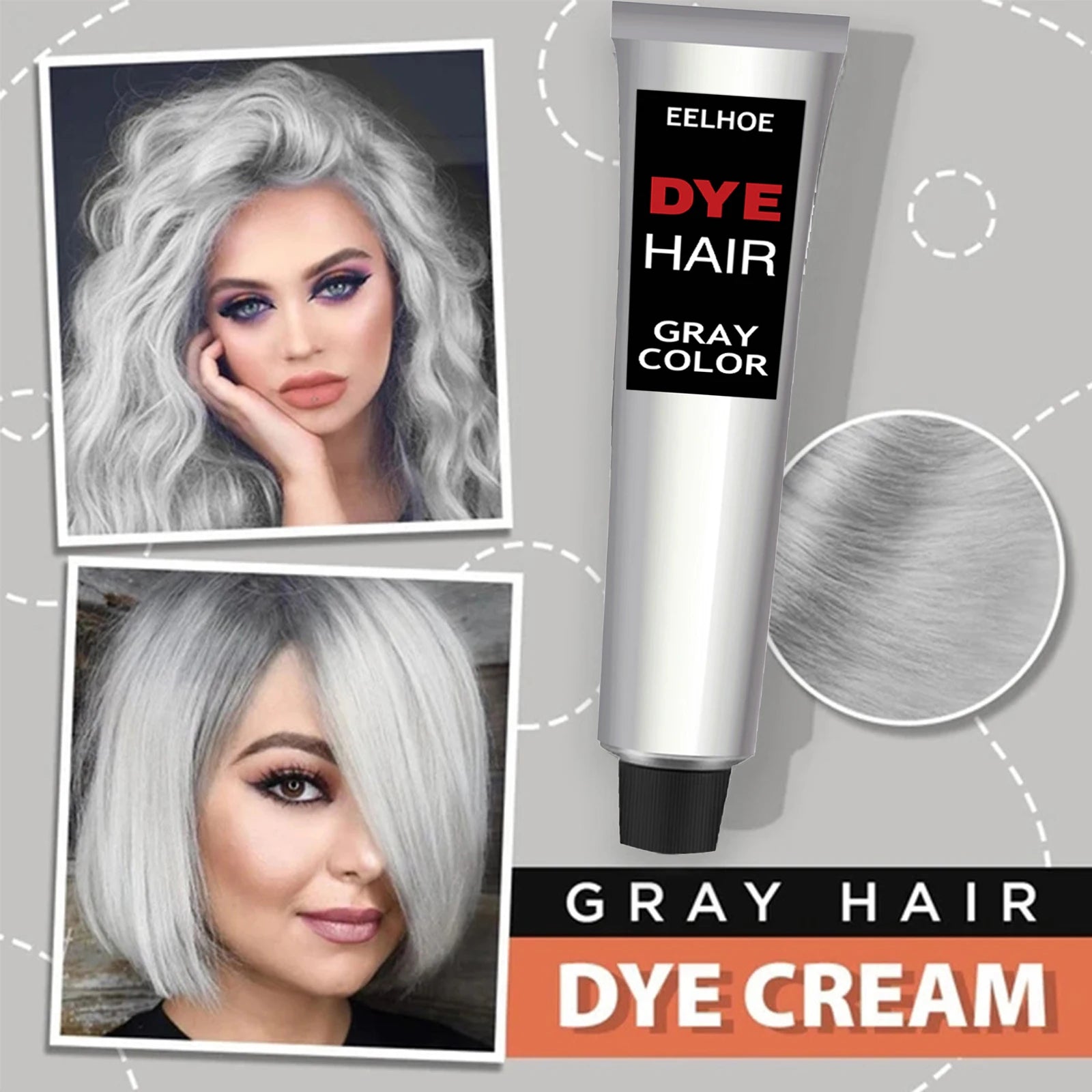 Eelhoe Grandma Grey Hair Dye Cream | Nourishing, Long-Lasting Grey Hair Dye Cream Peaceful Pleasures Health and Wellness