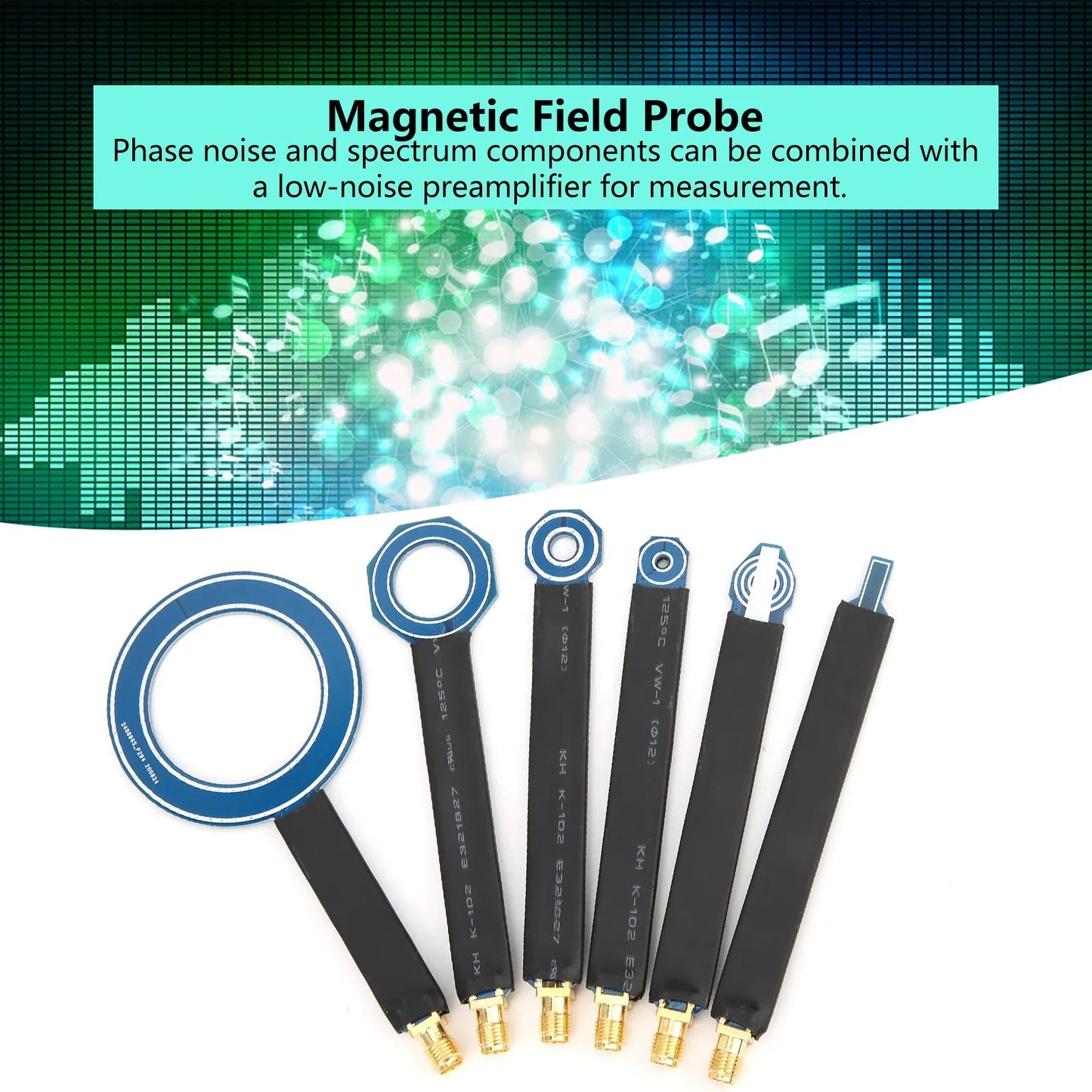 6-Piece Near-Field Magnetic Probe Set | SMA EMI Test Antennas