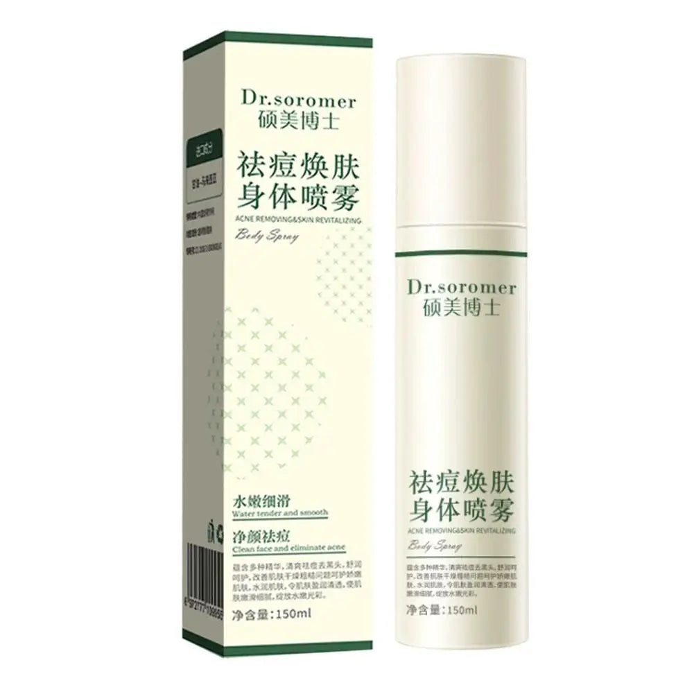 Back Acne Removing Skin Revitalizing Body Spray Shrink Pores Oil Control for Clear Smooth Bright Healthy Skin Care Peaceful Pleasures Health and Wellness 1pcs