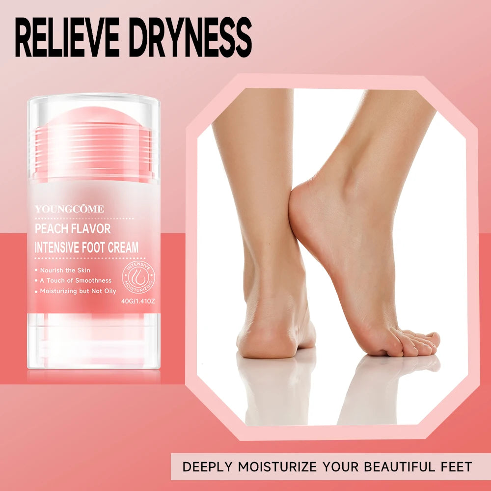 Peach FlavorIntensive Foot Cream Deodorant Stick Anti Sweating Keep Drying Fragrance RemoveFoot Odor Foot Refresh Sticks Peaceful Pleasures Health and Wellness