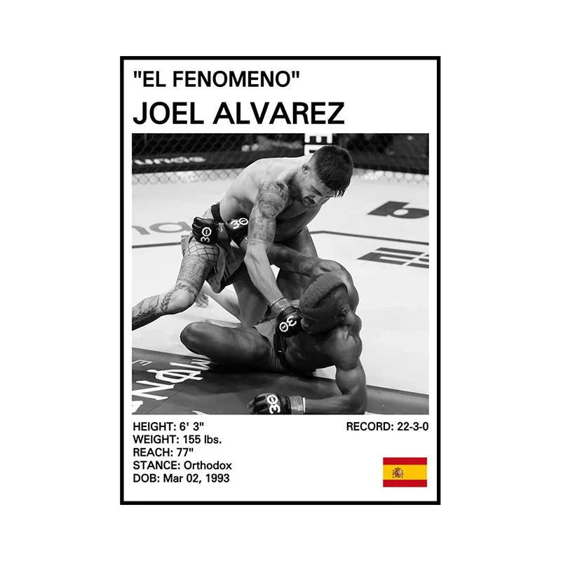 Boxing Legends Black & White Canvas Wall Art – Gym Home Decor