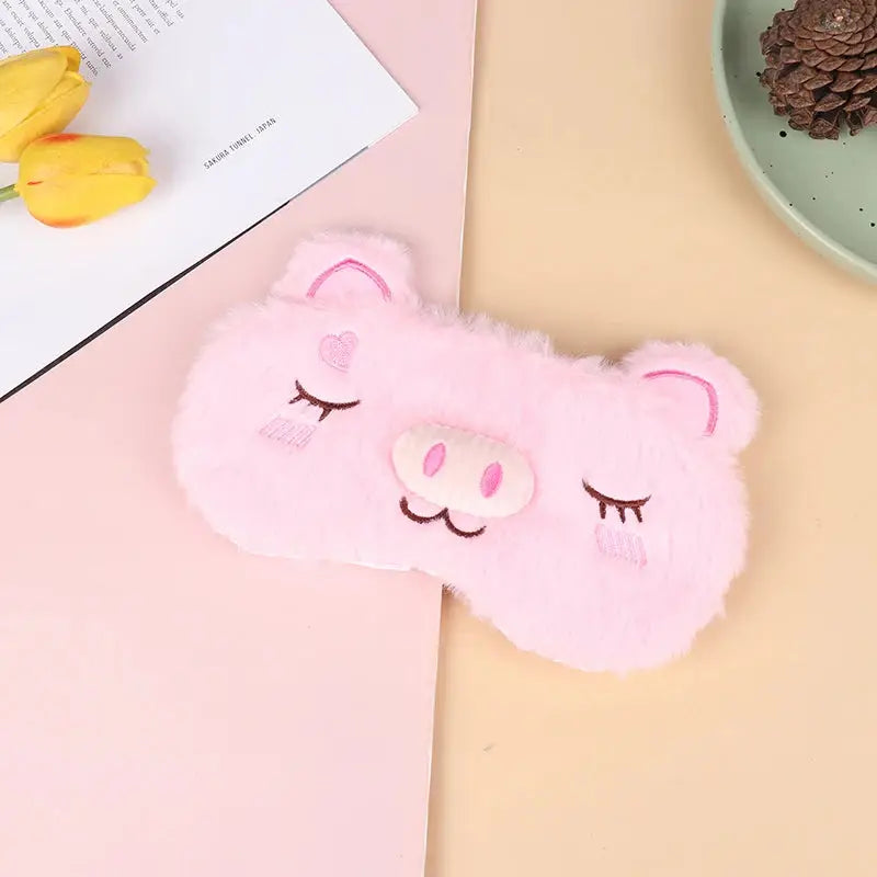 Grey Cat Eye Mask for Sleep and Travel Comfort Peaceful Pleasures Health and Wellness pig