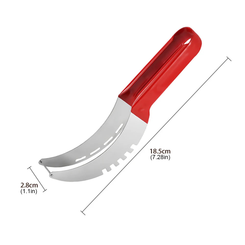 Watermelon Slicer with Non-Slip Handle – Stainless Steel Peaceful Pleasures Health and Wellness