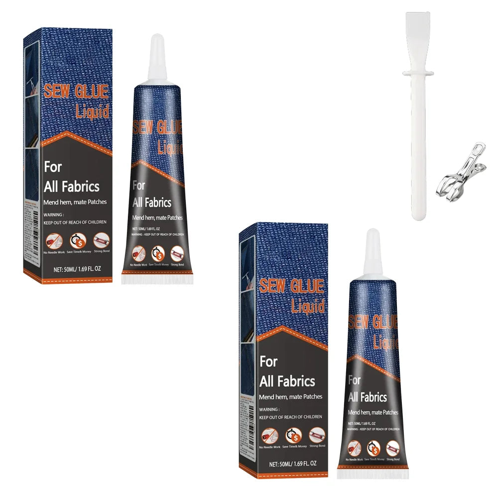 50ml Fabric Sewing Glue Kit – Fast-Drying Clothes & Leather Fix