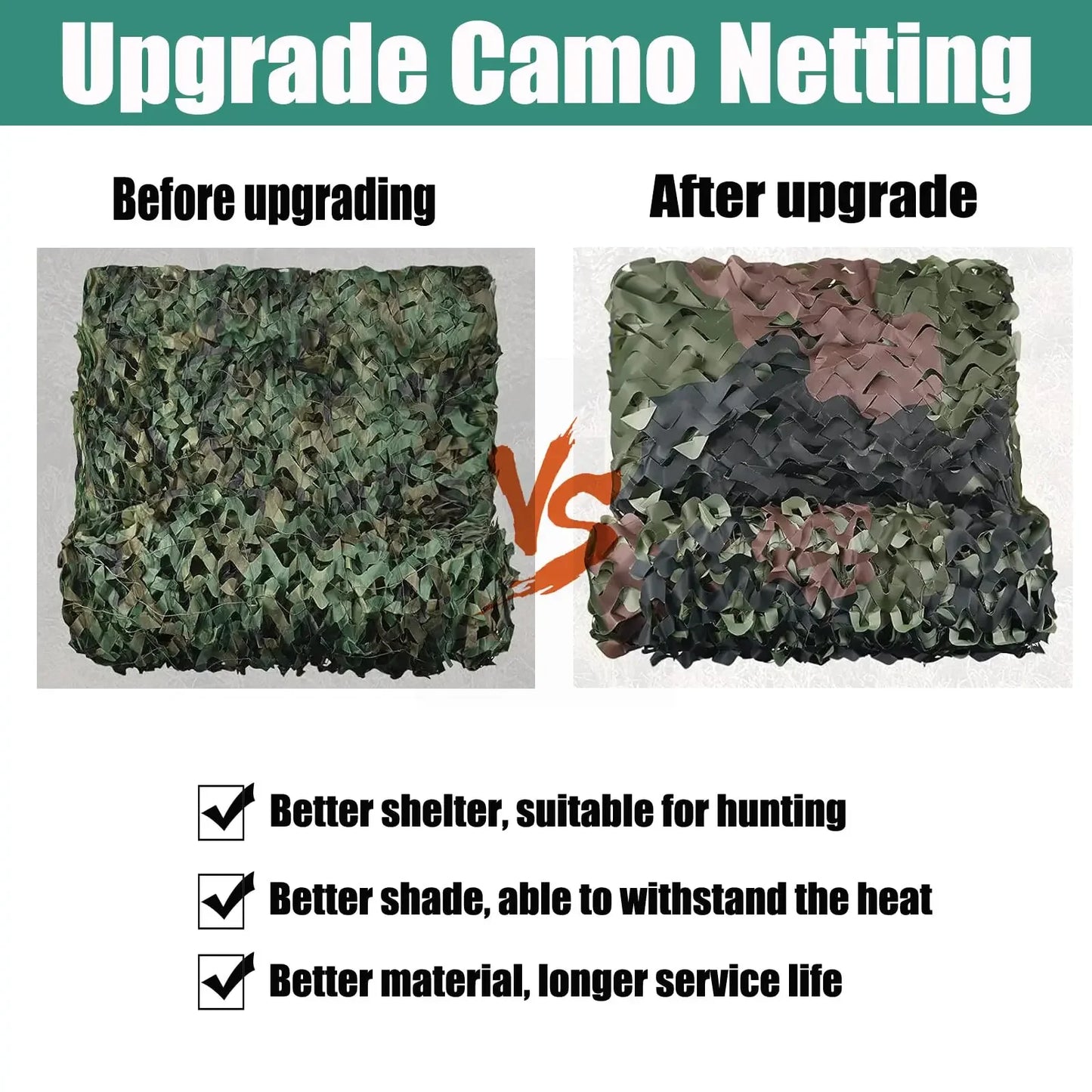Camouflage Net Bulk Roll - shade Net for Hunting, Home Decor, Paintball.Bird Watching, camping, car cover, and Theme Party Deco Peaceful Pleasures Health and Wellness