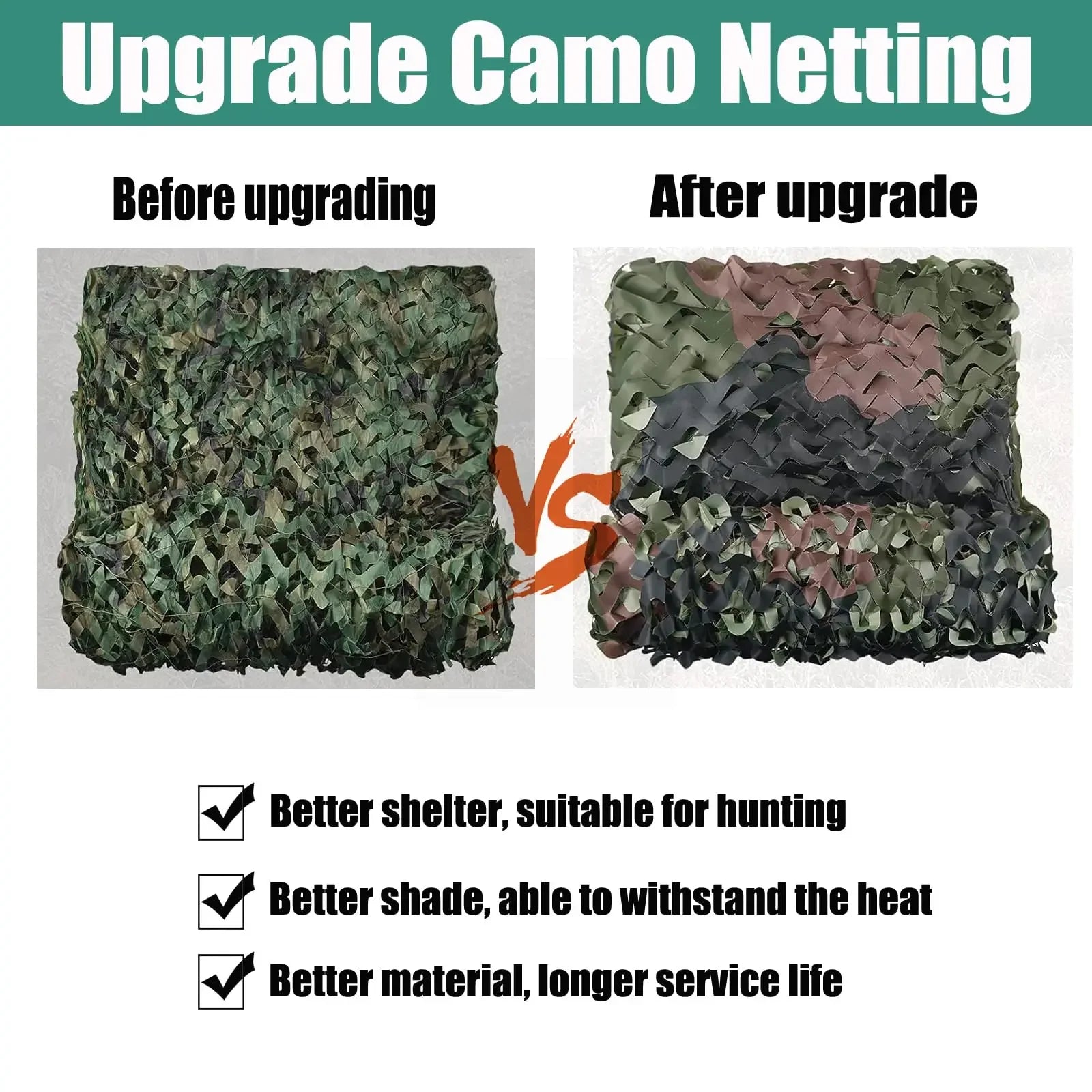 Camouflage Net Bulk Roll - shade Net for Hunting, Home Decor, Paintball.Bird Watching, camping, car cover, and Theme Party Deco Peaceful Pleasures Health and Wellness