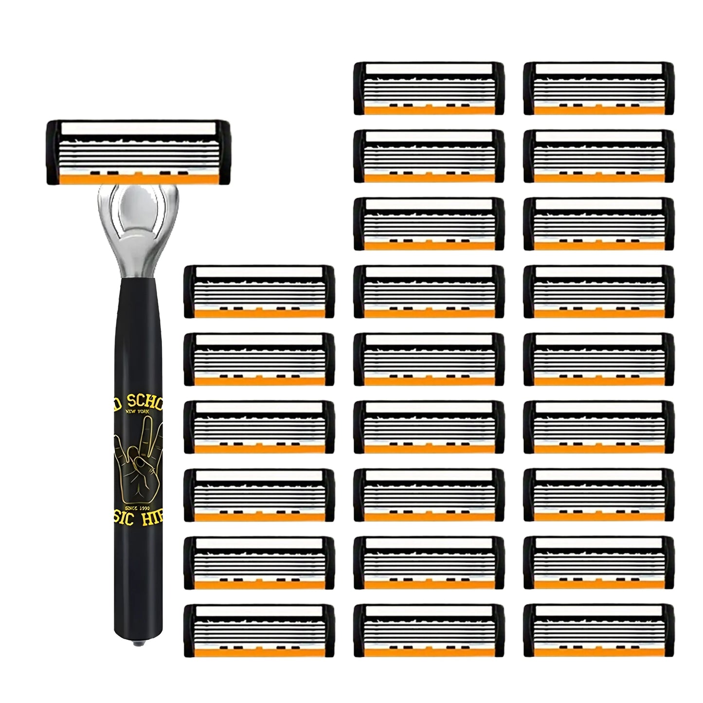 6-Layer Stainless Steel Manual Razor | Reusable Wet Shaver