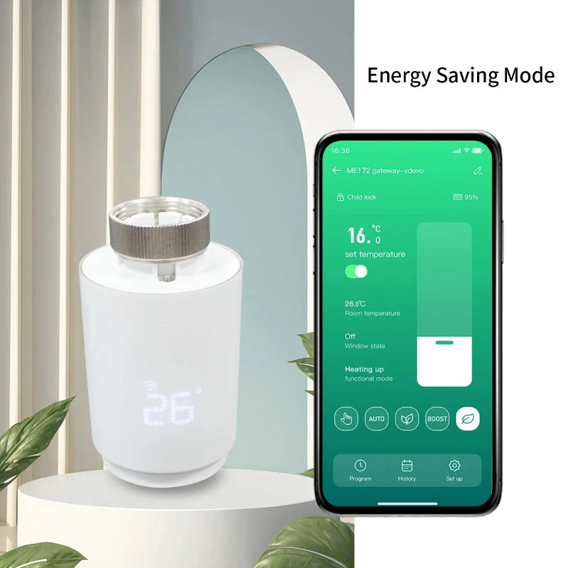 Tuya Smart Home Zigbee 3.0 Thermostatic Valve Radiator Zigbee Thermostat Radiator Zigbee Thermostatic Valve Alexa Google Home Peaceful Pleasures Health and Wellness