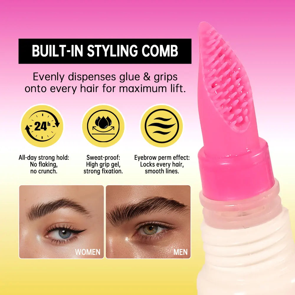 Clear Eyebrow Setting Gel 2-in-1 Brush | Waterproof Brow Lamination Eyebrow Setting Gel Peaceful Pleasures Health and Wellness