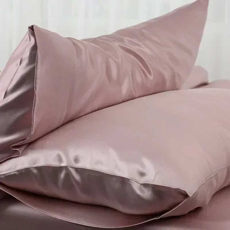 100% Mulberry Silk Pillowcase 22 Momme -Ultra Premium 6A Grade Silk - Envelope Style Breathable Cooling Pillow Cover-51*66CM Peaceful Pleasures Health and Wellness dusty pink