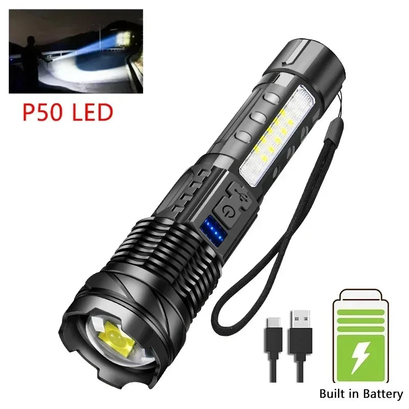 KDULIT Tactical LED Flashlight | Rechargeable, IP65, 5 Modes