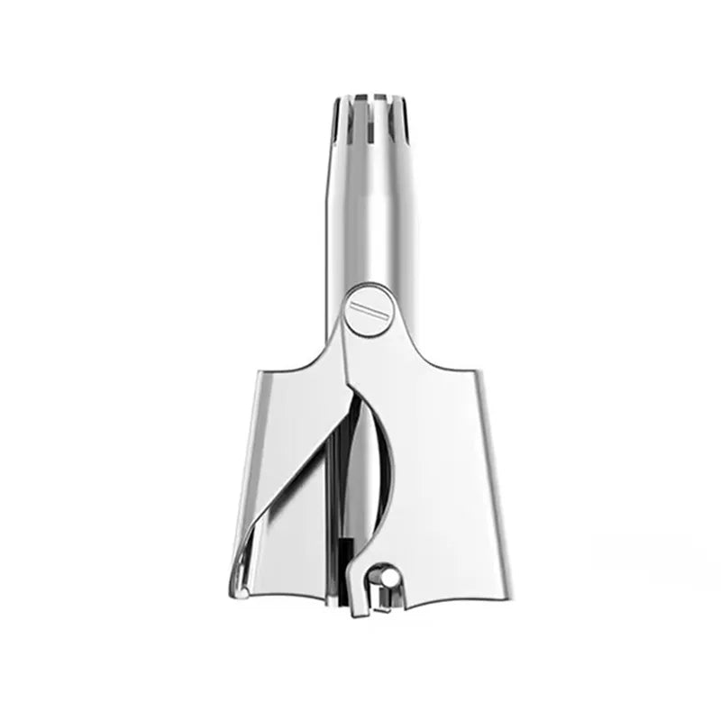 Nose Hair Trimmer Cleaner For Men Women Stainless Steel Manual Mechanical Shaving Razor Washable Hair Removal Tools With Brush Peaceful Pleasures Health and Wellness 1 pcs opp
