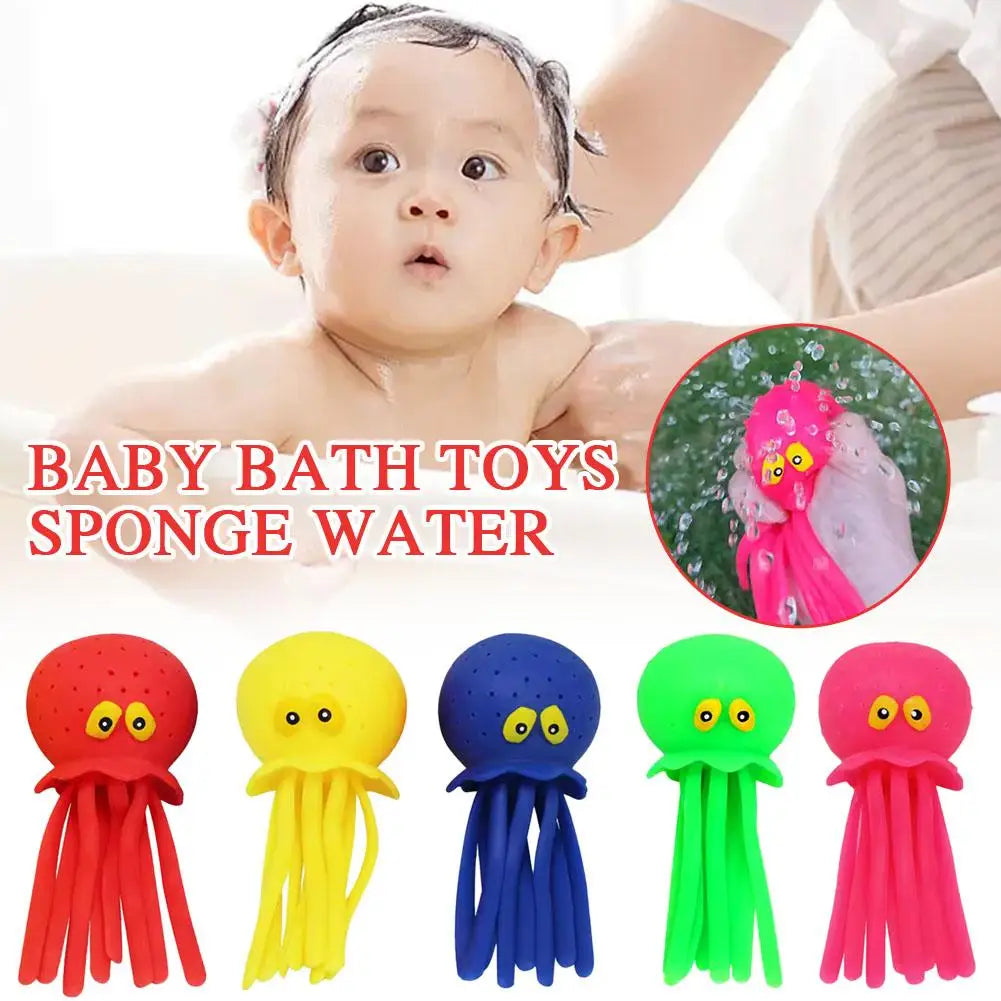 Octopus Squirt Bath Toy for Kids Ages 3–6 | Soft Silicone TPR