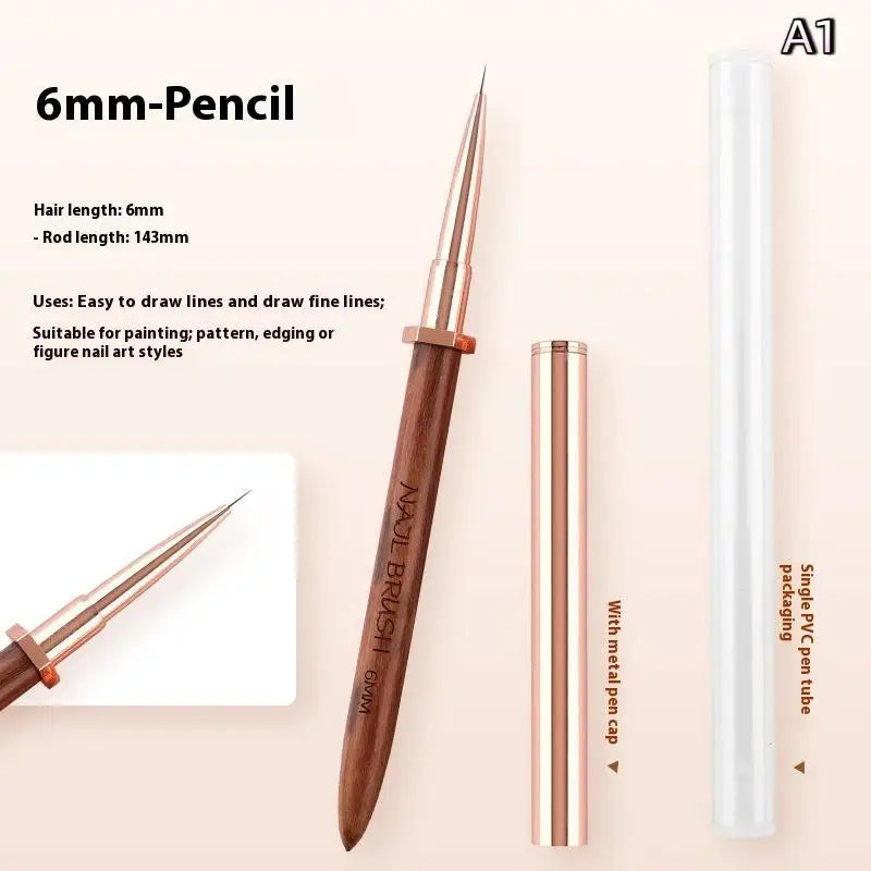 Sandalwood Nail Art Detail Brush – Manicure Painting Pen