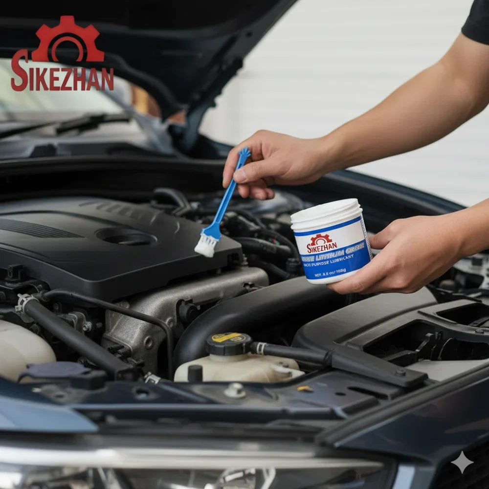 White Lithium Grease with Brush – Waterproof Multi-Purpose Lubricant