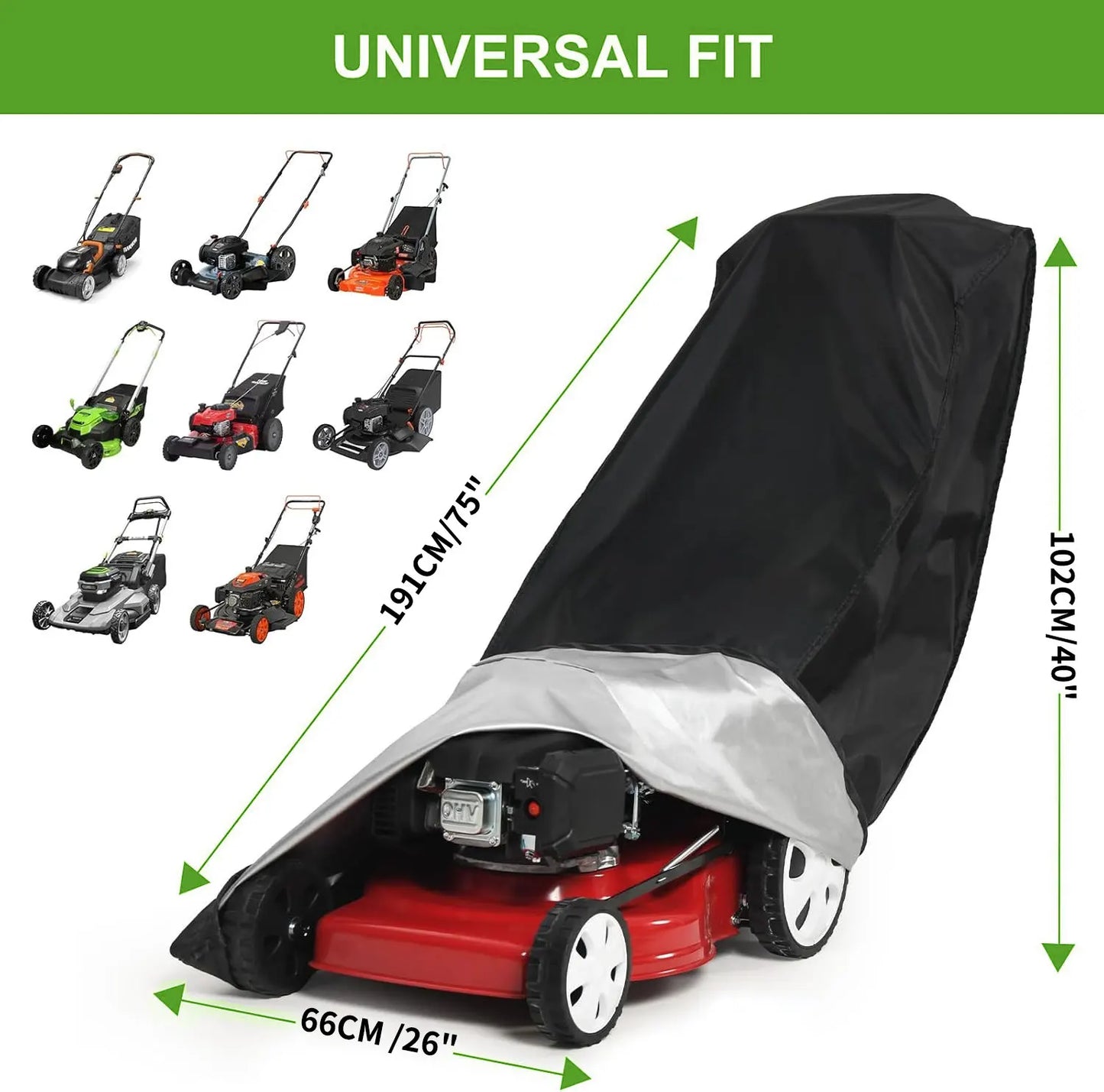 Waterproof Lawn Mower Cover | Oxford Cloth with Drawstring
