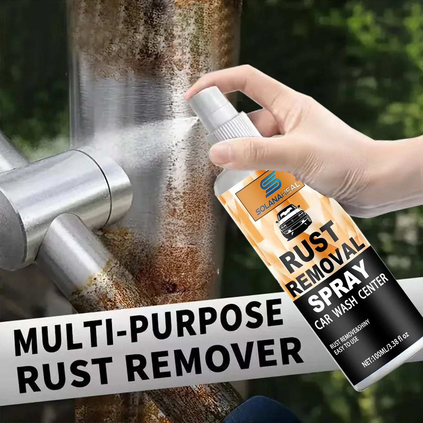 Metal Rust Remover Spray – Chrome, Iron, Steel & Alloy