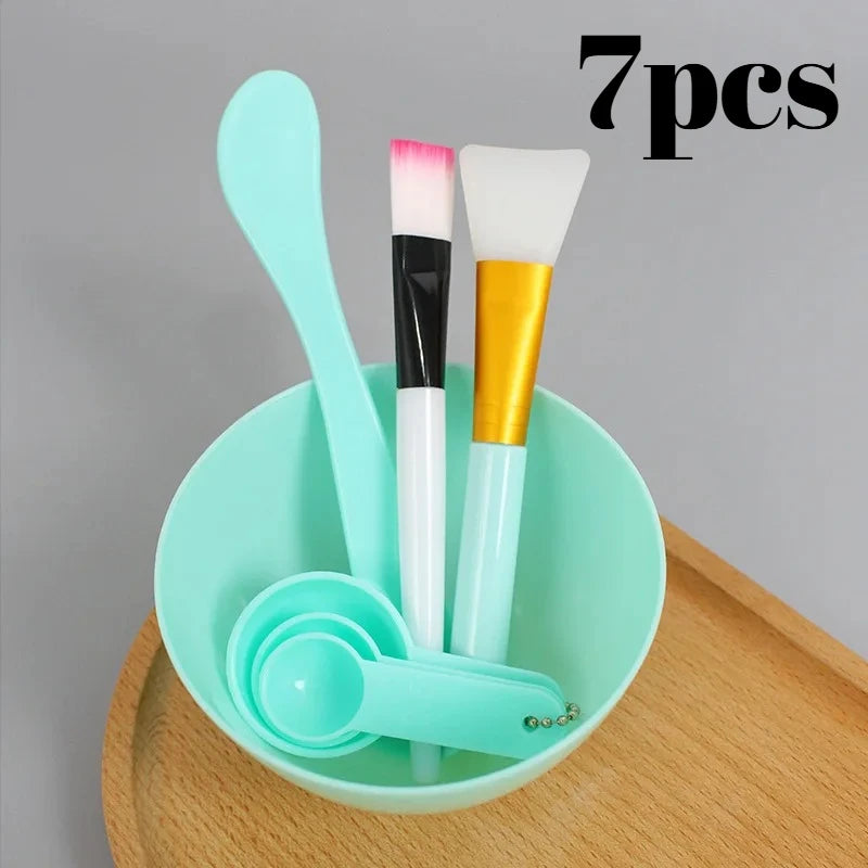 7-Piece DIY Face Mask Mixing Bowl Set | Spatula & Brush Kit